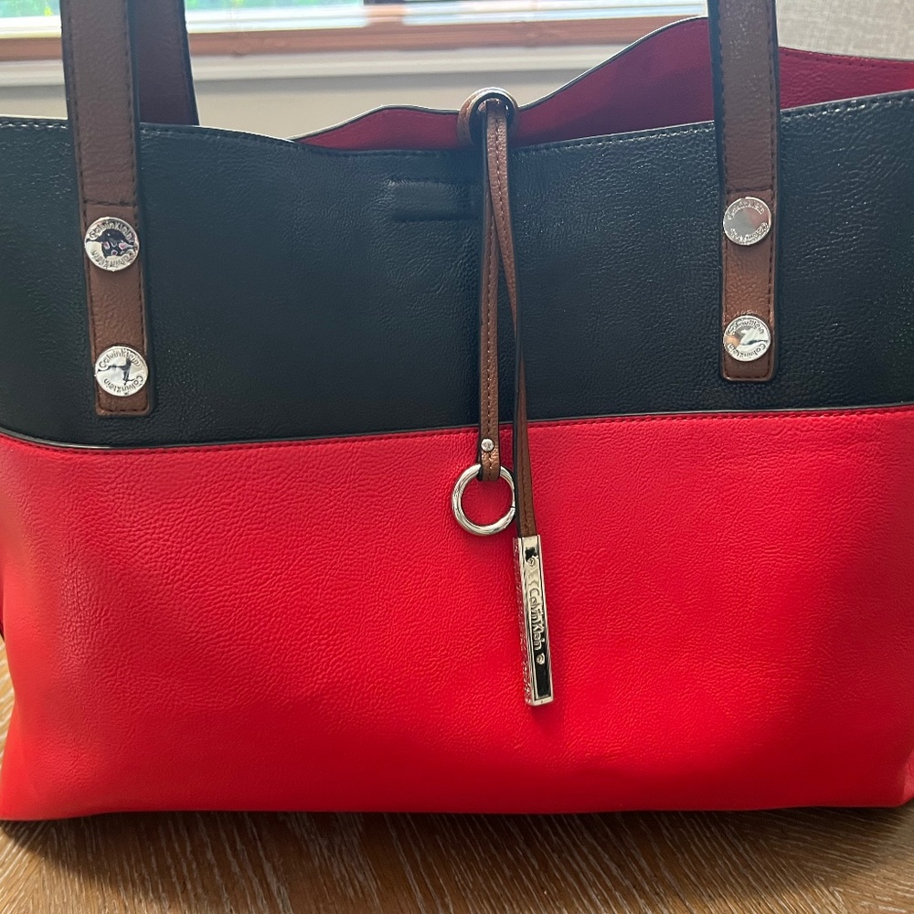 Calvin Klein Large Saffiano Leather Tote NWOT.